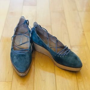 Size 38 Free People Lace Up Platforms